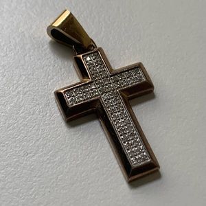 Gold cross pendant